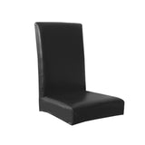 Waterproof PU Short Dining Room Chair Cover Slipcover Protector Black