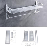 Max Aluminum Bathroom Shelf w/Towel Bar Shower Storage Wall Mount  Single