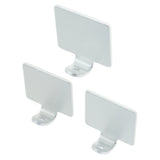 Max 3Pcs Punch Free Single Wall Hook Rack Double Hanger Silver Single Hook 3Pcs