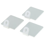 Max 3Pcs Punch Free Single Wall Hook Rack Double Hanger Silver Single Hook 3Pcs