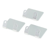 Max 3Pcs Punch Free Single Wall Hook Rack Double Hanger Silver Double Hook 3Pcs