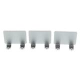Max 3Pcs Punch Free Single Wall Hook Rack Double Hanger Silver Double Hook 3Pcs