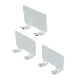 Max 3Pcs Punch Free Single Wall Hook Rack Double Hanger Silver Double Hook 3Pcs