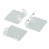 Max 3Pcs Punch Free Single Wall Hook Rack Double Hanger Silver Double Hook 3Pcs