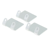 Max 3Pcs Punch Free Single Wall Hook Rack Double Hanger Silver Double Hook 3Pcs