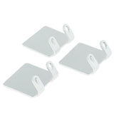 Max 3Pcs Punch Free Single Wall Hook Rack Double Hanger Silver Double Hook 3Pcs