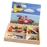 Maxbell  Magnetic Jigsaw Puzzle, Multi-functional Wooden Educational Toys Style_4