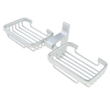 Maxbell Bathroom Soap Dish Aluminum Soap Holder Organizer Rack Wall Mounted Style 2