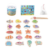 Maxbell Magnetic Wooden Fishing Game Toy for Toddlers Children Development Toy
