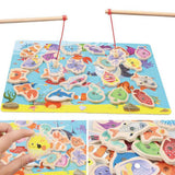 Maxbell Magnetic Wooden Fishing Game Toy for Toddlers Children Development Toy