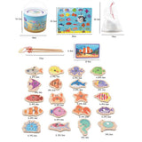 Maxbell Magnetic Wooden Fishing Game Toy for Toddlers Children Development Toy