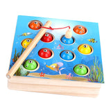 Maxbell Wooden Magnetic Fishing Toy Kids Fishing Game Developmental Educational Toy