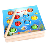 Maxbell Wooden Magnetic Fishing Toy Kids Fishing Game Developmental Educational Toy