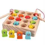 Maxbell Wooden Magnetic Fishing Toy Kids Fishing Game Cognition Educational Toy