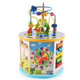 Maxbell 8 Function Wooden Animals Fruits Beads Metal Roller Coaster Educational  Toy