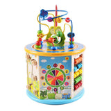 Maxbell 8 Function Wooden Animals Fruits Beads Metal Roller Coaster Educational  Toy