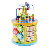 Maxbell 8 Function Wooden Animals Fruits Beads Metal Roller Coaster Educational  Toy