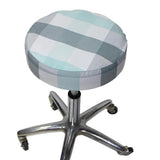 Max Polyester Round Bar Stool Cover Slipcover Replacement Grid-33cm