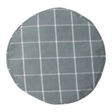 Max Polyester Round Bar Stool Cover Slipcover Replacement Grid-33cm(Gray)