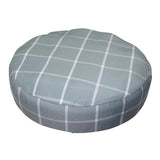 Max Polyester Round Bar Stool Cover Slipcover Replacement Grid-33cm(Gray)
