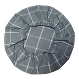 Max Polyester Round Bar Stool Cover Slipcover Replacement Grid-33cm(Gray)