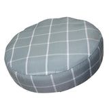 Max Polyester Round Bar Stool Cover Slipcover Replacement Grid-33cm(Gray)