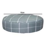 Max Polyester Round Bar Stool Cover Slipcover Replacement Grid-33cm(Gray)