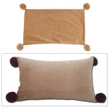 Max Throw Pillow Case Velvet Pillow Cushion Covers Rectangle_Light Brown
