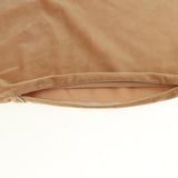 Max Throw Pillow Case Velvet Pillow Cushion Covers Rectangle_Light Brown