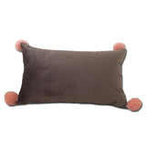 Max Throw Pillow Case Velvet Pillow Cushion Covers Rectangle_Dark Brown