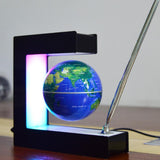 Maxbell Magnetic Levitation World Map Globe, Home Office Decoration Blue