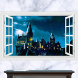Maxbell 3D PVC Window Sticker Decorative Wall Stickers Castle
