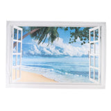 Max 3D Beach Seascape Fake Windows Wall Decal For Living Shade Beach - Aladdin Shoppers