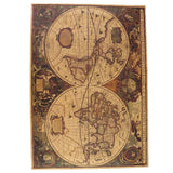 Maxbell Vintage World Wall Map Kraft Paper Art Wall Print Retro Map Nautical chart