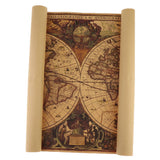 Maxbell Vintage World Wall Map Kraft Paper Art Wall Print Retro Map Nautical chart