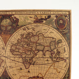 Maxbell Vintage World Wall Map Kraft Paper Art Wall Print Retro Map Nautical chart