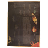 Maxbell Retro Antique Style Brown Paper Map of the Nine Planets of the Solar System