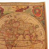 Maxbell Retro World Map Kraft Paper Nautical Chart B