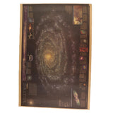 Maxbell Vintage World Wall Map Kraft Paper Art Wall Print Retro Map Milky Way Nebula
