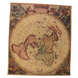Maxbell Retro World Map Kraft Paper Nautical Chart D