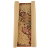 Maxbell Retro World Map Kraft Paper Nautical Chart D