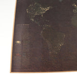 Maxbell Retro Kraft Map of The Earth Under The Night Kraft Paper Poster Interior
