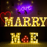 Max Decorative LED Letter Marquee Sign with Lights X