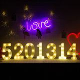 Max Decorative LED Numbers Marquee Sign with Lights 5