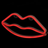 Max Decorative Night Lights Outdoor Indoor Night Light  Lips-Red