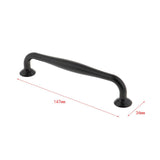 Black Alloy Kitchen Cabinet Handle Pull Door Drawer Puller 128mm Holes_1