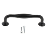 Max Black Alloy Kitchen Cabinet Handle Pull Door Drawer Puller 96mm Holes_8