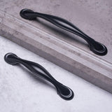 Black Alloy Kitchen Cabinet Handle Pull Door Drawer Puller 96mm Holes_9