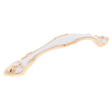 Max Classic Wardrobe Door Handles White &Golden Size_5