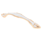 Max Classic Wardrobe Door Handles White &Golden Size_5